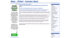 Desktop Screenshot of akne-pickel-unreine-haut.de