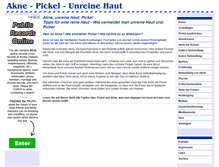 Tablet Screenshot of akne-pickel-unreine-haut.de